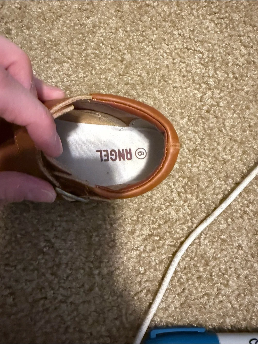 Toddler size 6 Angel Tan Leather Kids Shoes